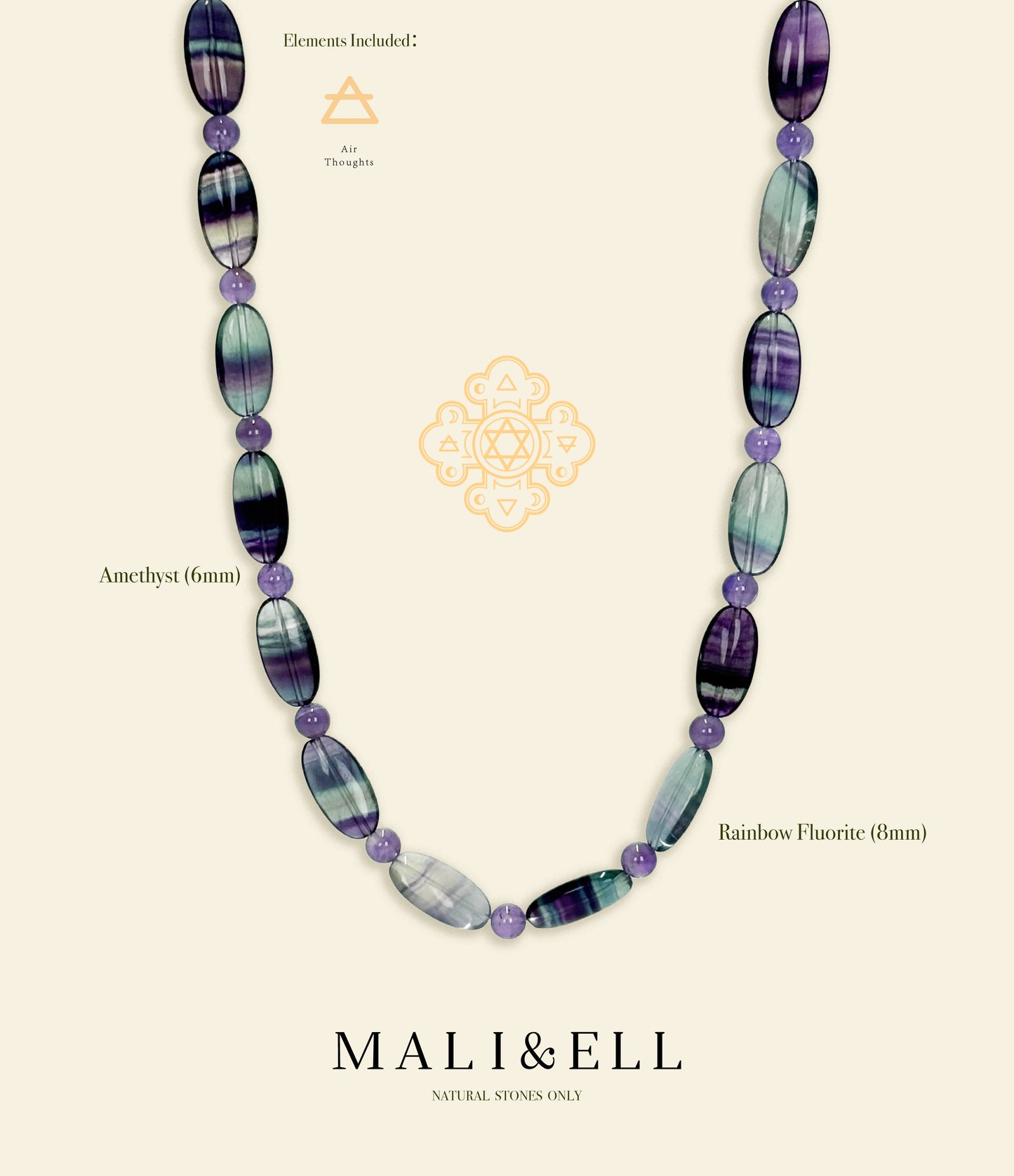 Rainbow Fluorite Necklace Mali & Ell