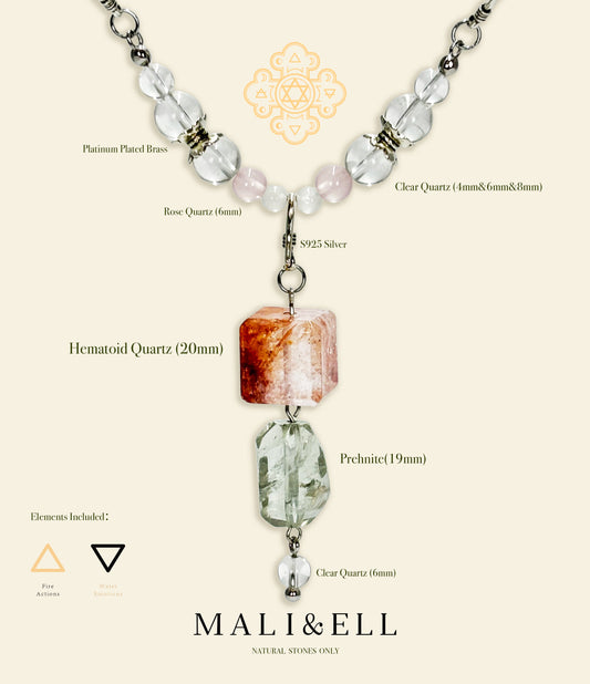 Hematoid Quartz Pendant Mali & Ell