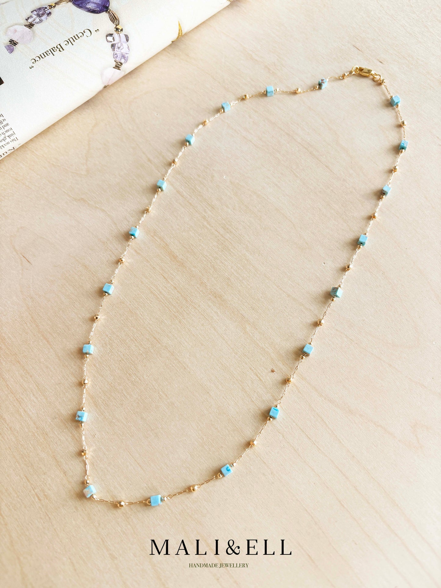 Deepwater Talisman – Blue Crystal Boho Necklace Layering Set Mali & Ell