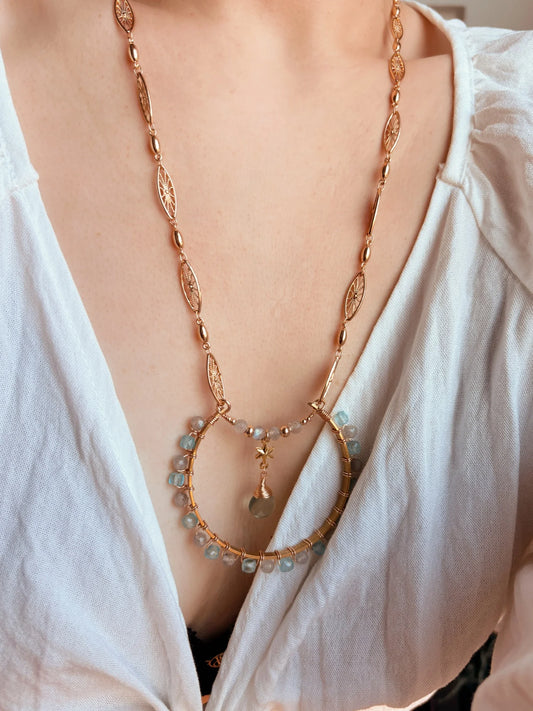 Celestial Halo Wire-Wrapped Necklace Mali & Ell