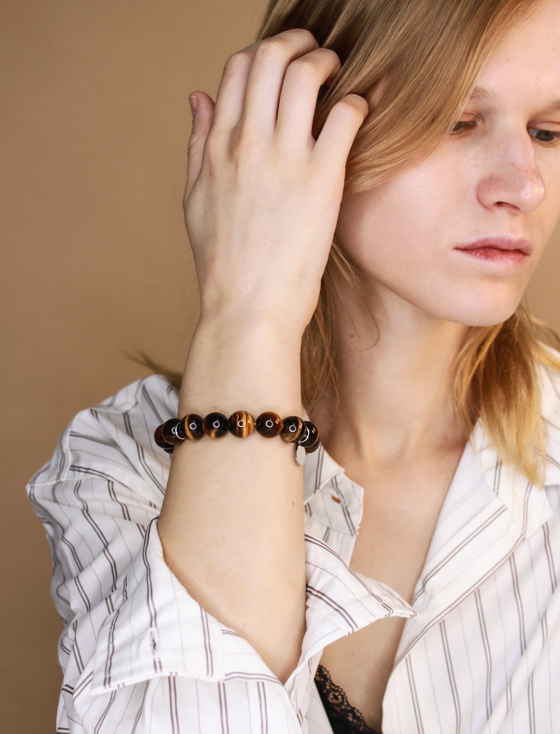 Silver and Stones - Tiger's Eye Bracelet Mali & Ell