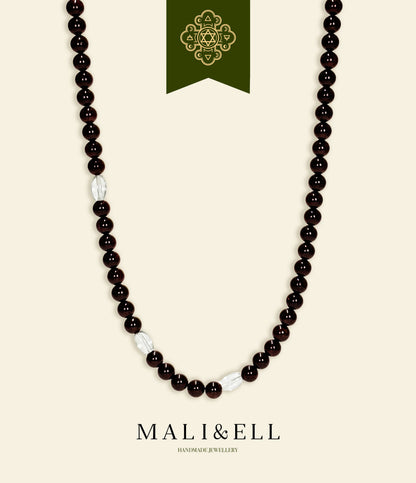 Garnet Beaded Necklace Mali & Ell