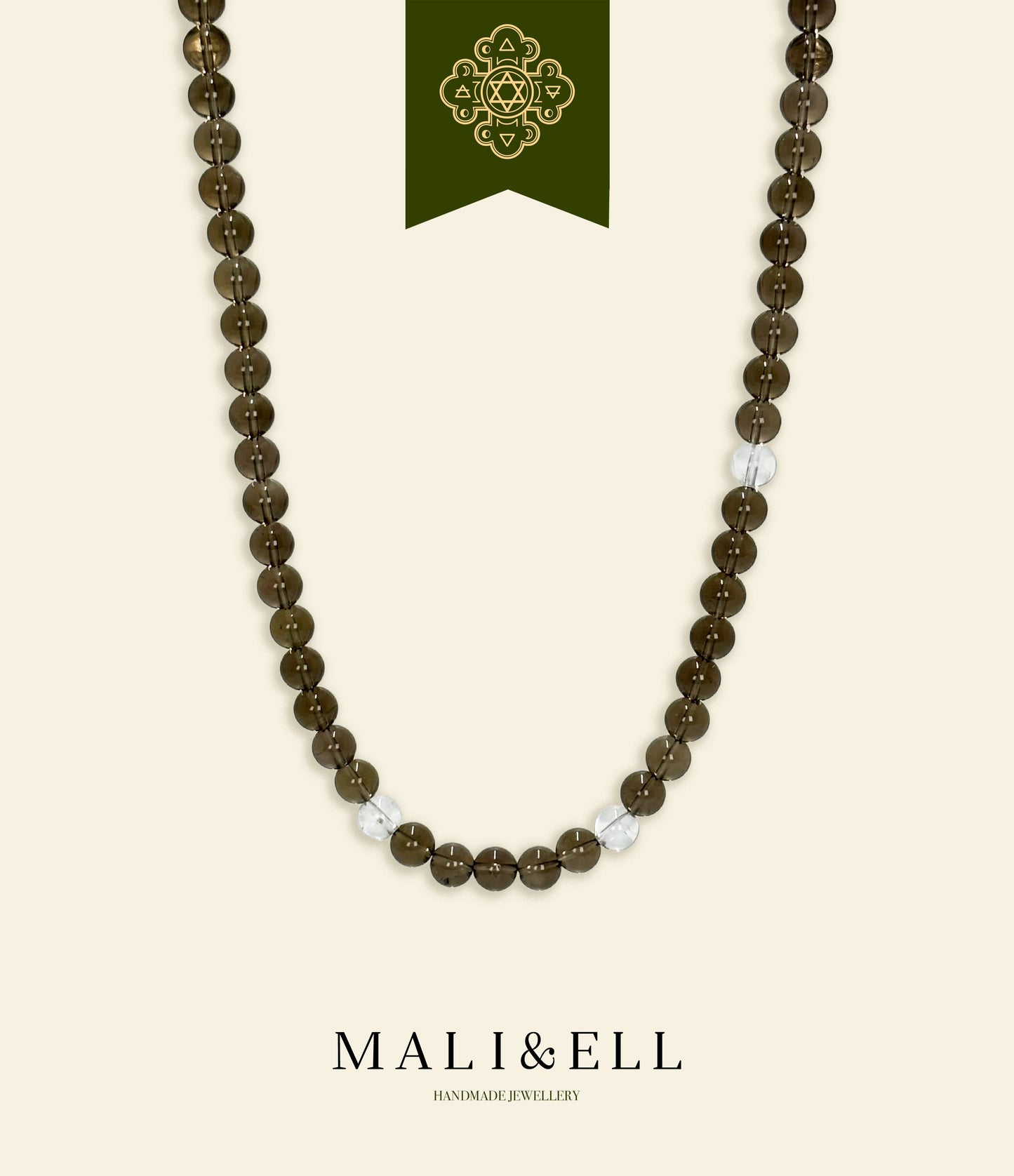 Smoky Quartz Beaded Necklace Mali & Ell