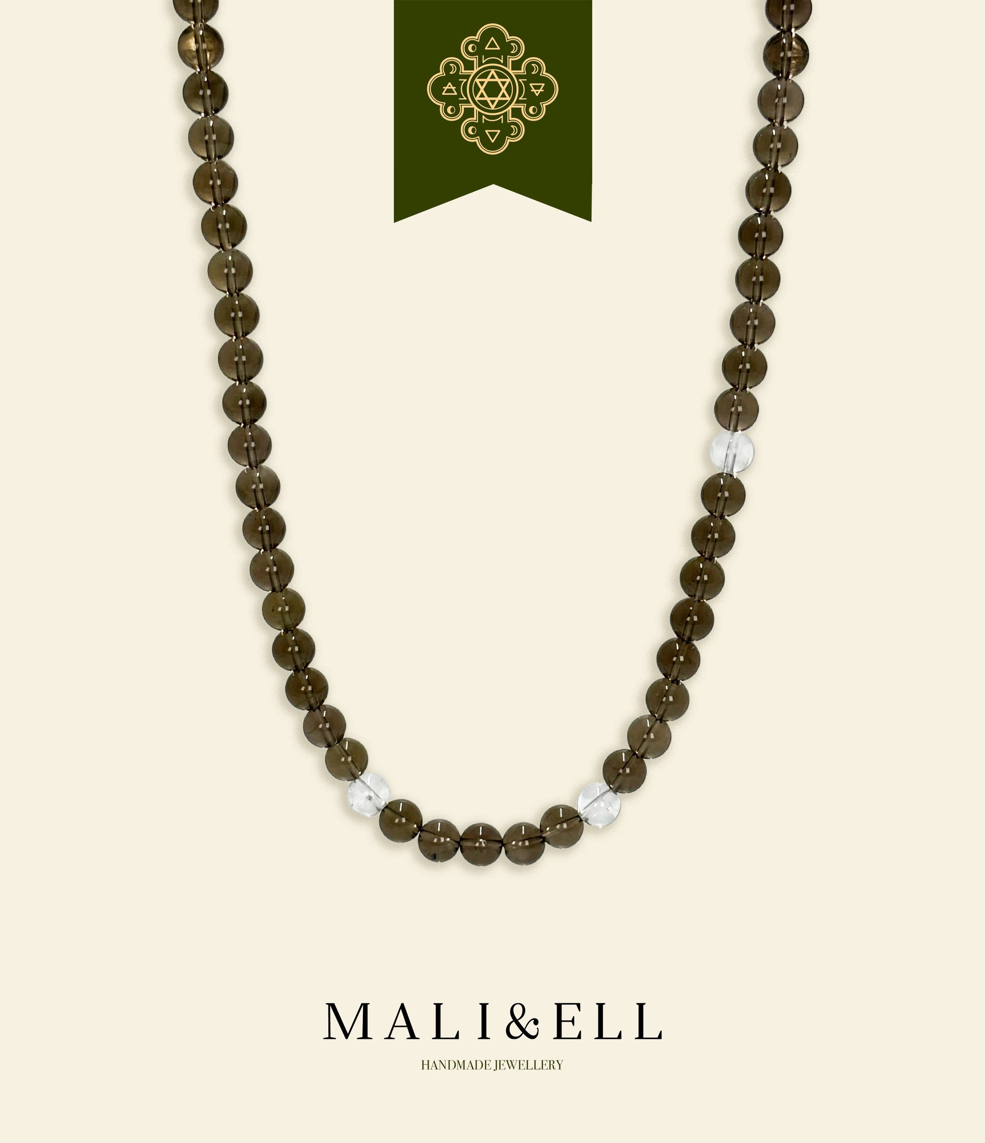 Smoky Quartz Beaded Necklace Mali & Ell
