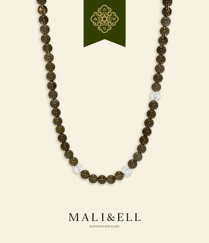 Smoky Quartz Beaded Necklace Mali & Ell