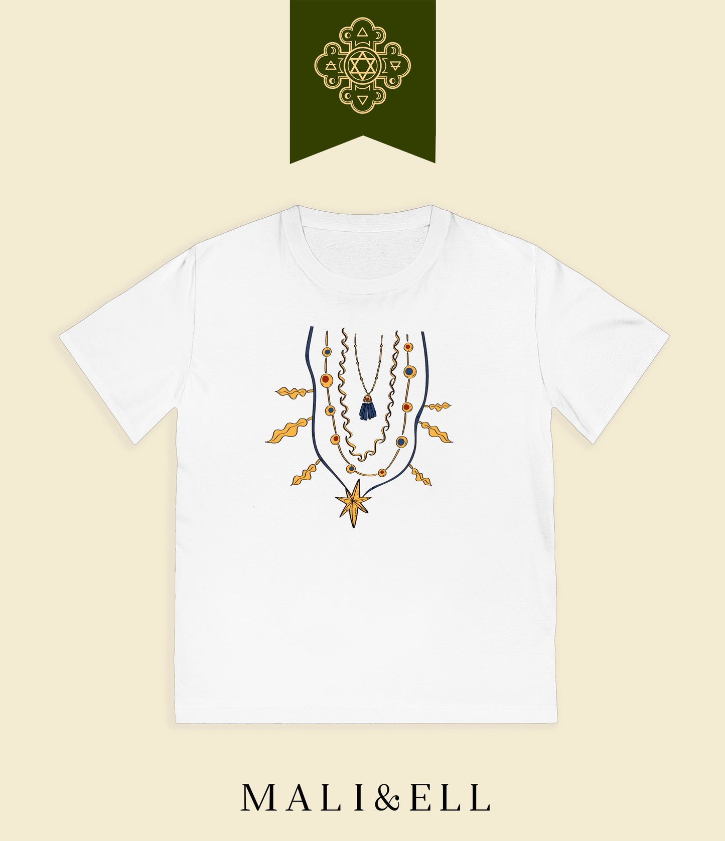 Layered Necklace Graphic T-Shirt Printify