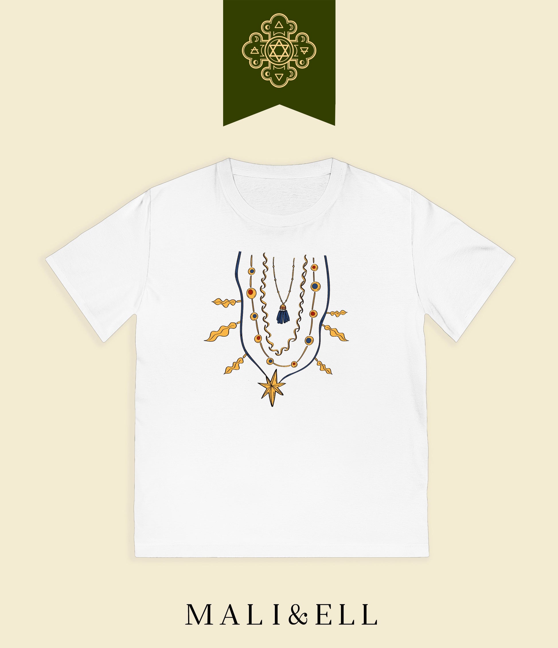Layered Necklace Graphic T-Shirt Printify