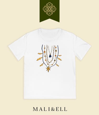 Layered Necklace Graphic T-Shirt Printify
