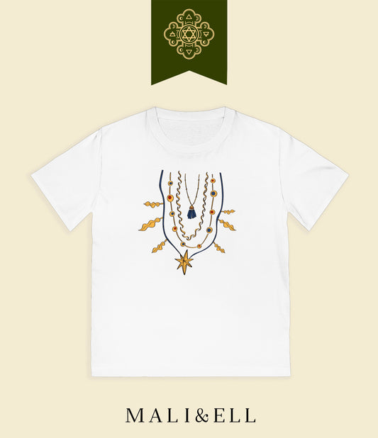 Layered Necklace Graphic T-Shirt Printify