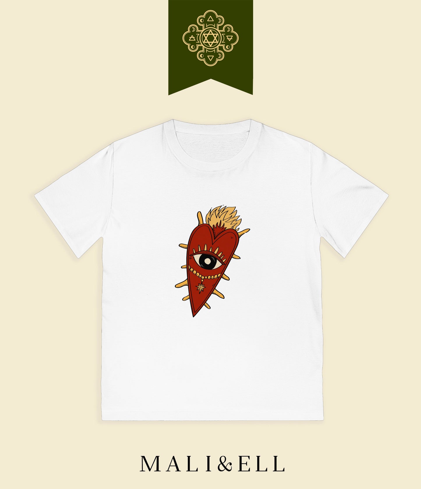 Rocker Eye Shield T-Shirt — Tribal Punk Graphic Tee Printify