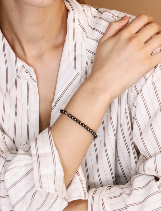 Silver and Stones - Hematite Bracelet Mali & Ell