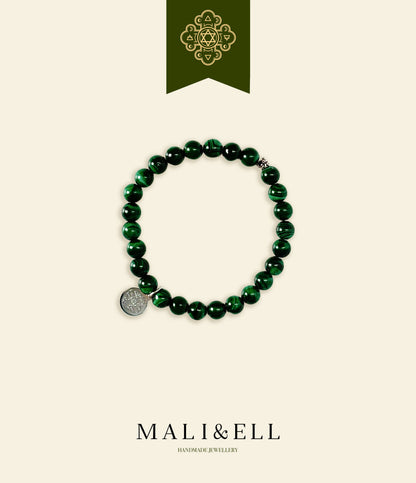 Silver and Stones - Malachite Bracelet Mali & Ell