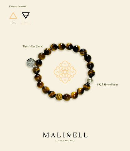 Silver and Stones - Tiger's Eye Bracelet Mali & Ell