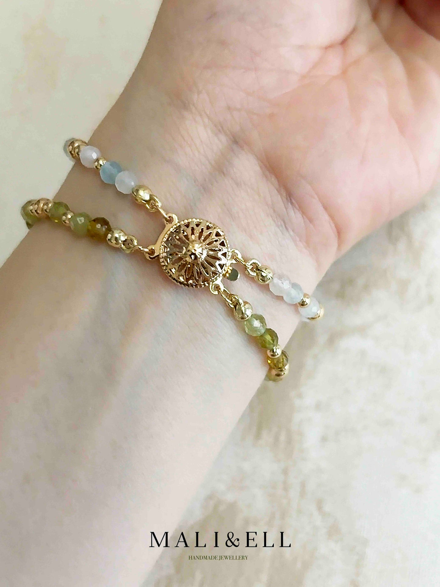 Double Strand Natural Crystal Bracelets Mali & Ell