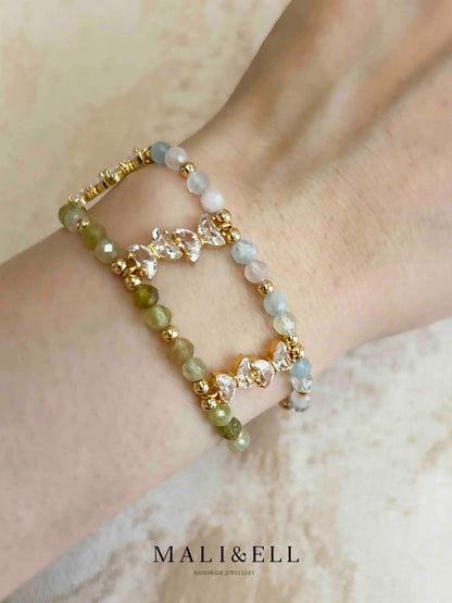 Double Strand Natural Crystal Bracelets Mali & Ell