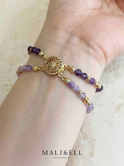 Double Strand Natural Crystal Bracelets Mali & Ell