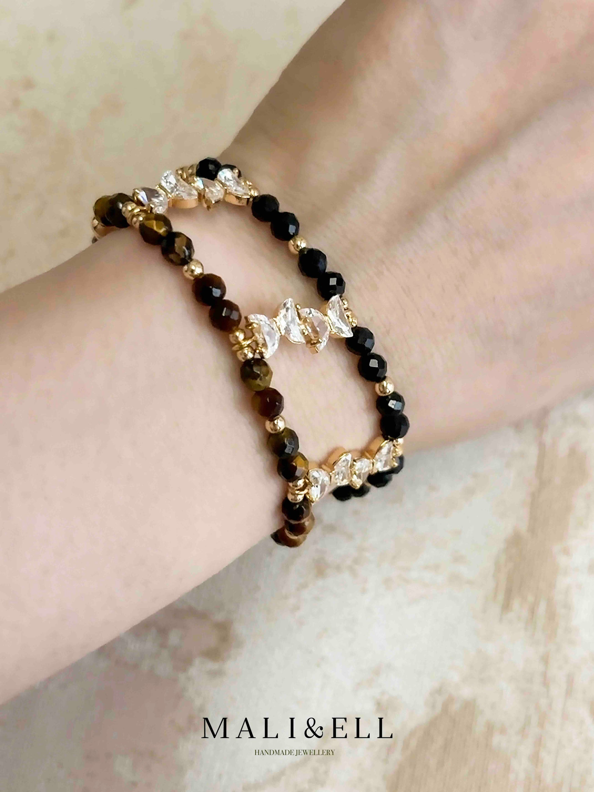 Double Strand Natural Crystal Bracelets Mali & Ell