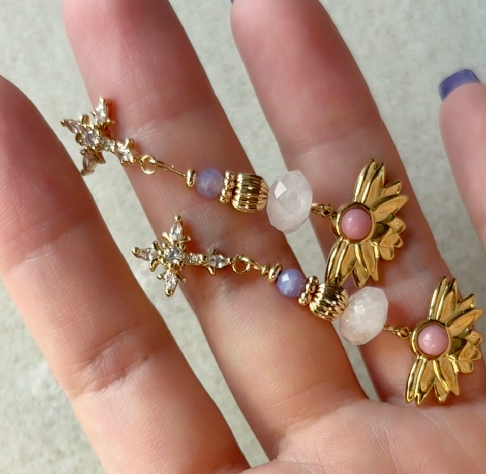 Pink Earrings Mali & Ell