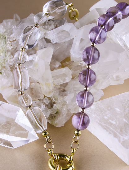 Aurora Unbound Collarbone Necklace Beads Details Mali & Ell