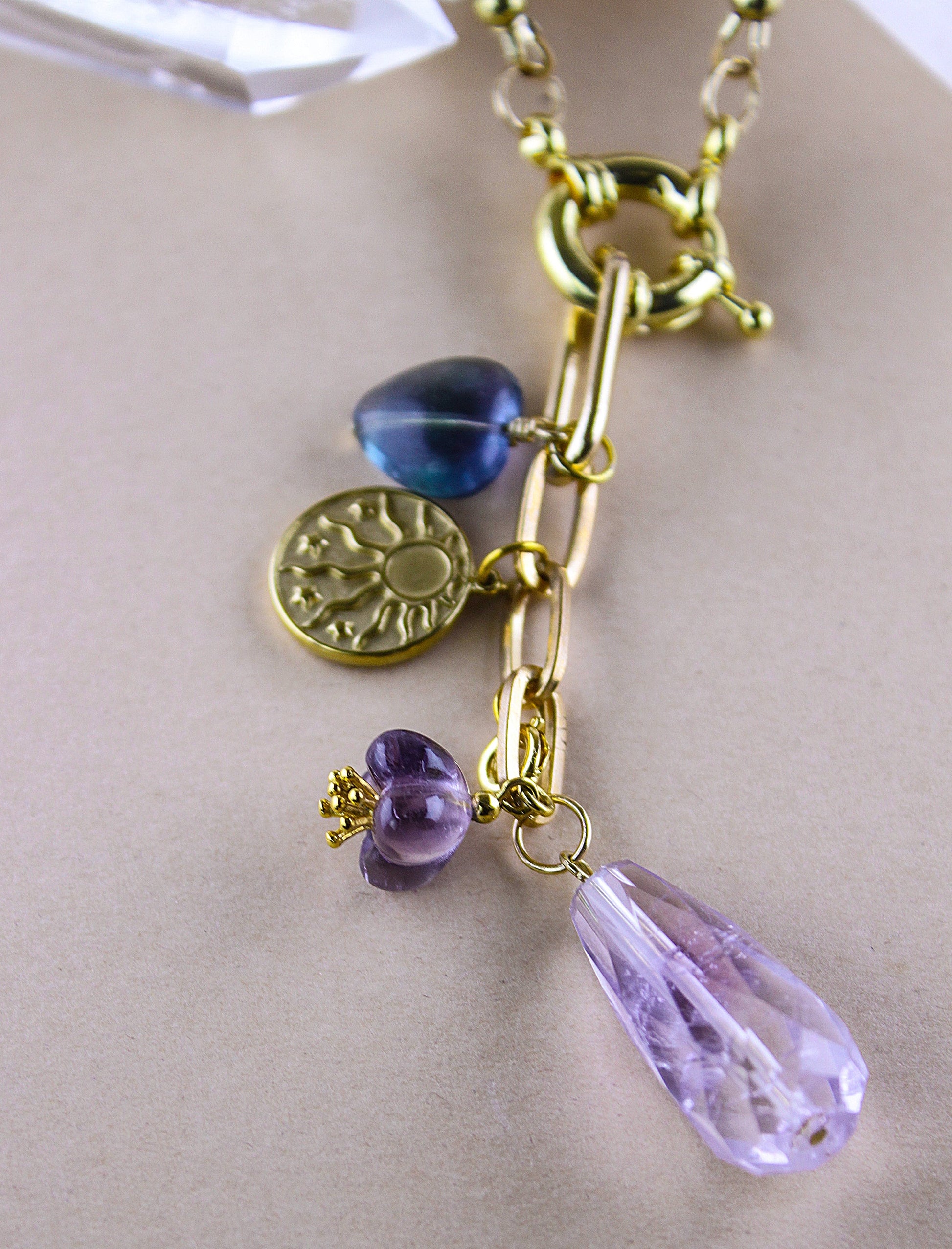 Aurora Unbound Collarbone Necklace Pendant Details Mali & Ell