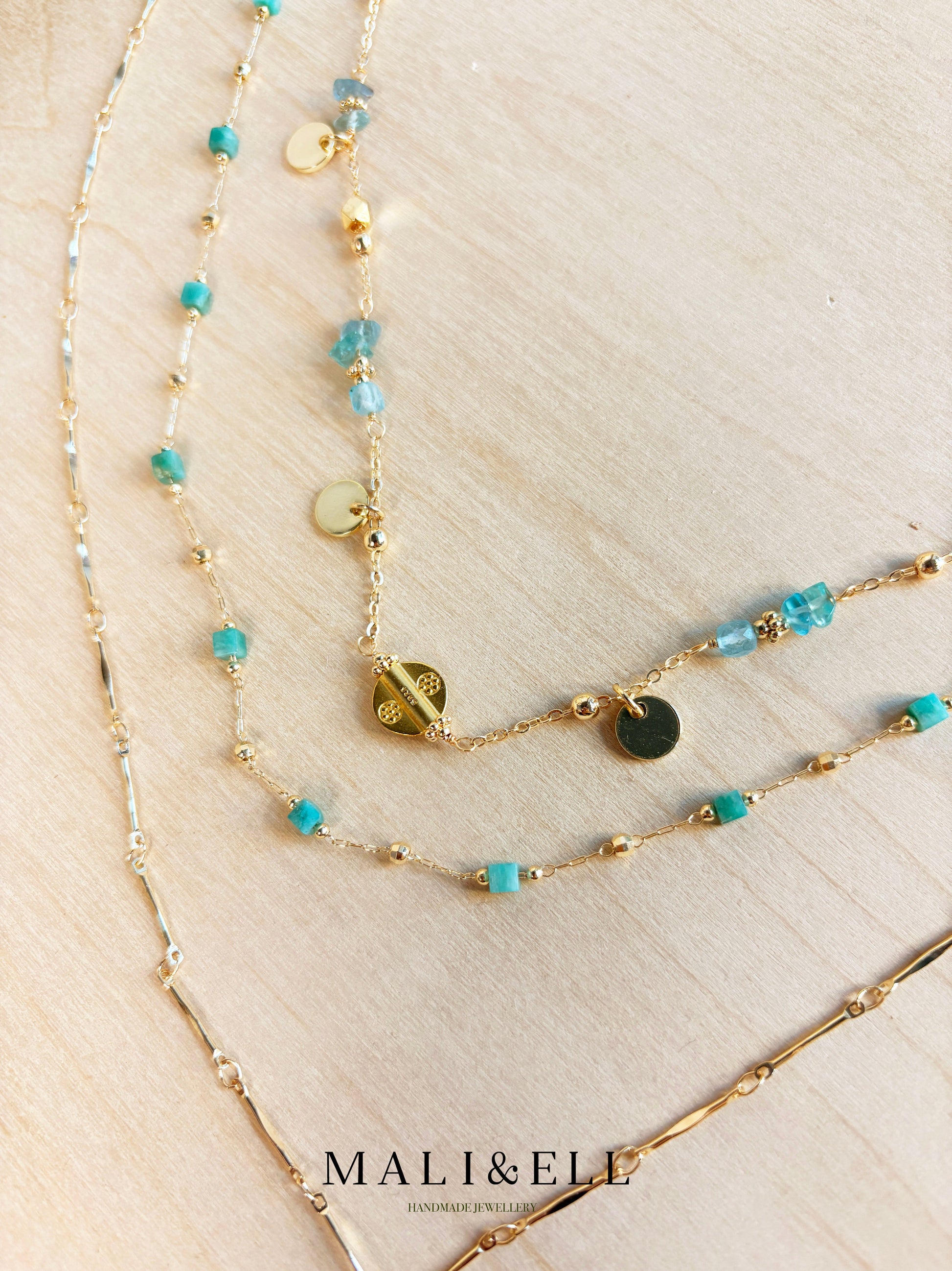 Azure Sun Layered Necklace Mali & Ell