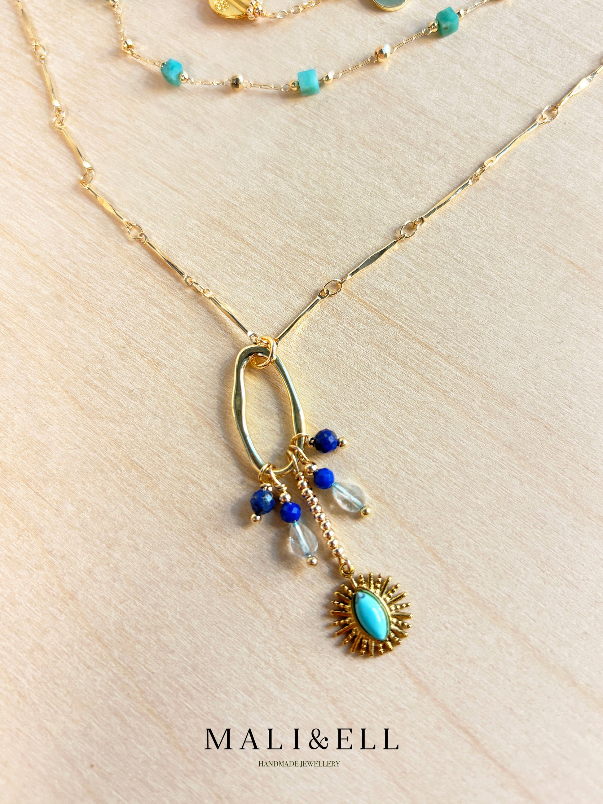 Azure Sun Layered Necklace Mali & Ell