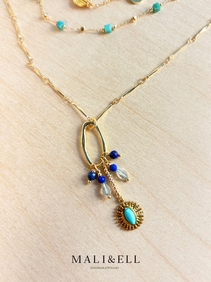 Azure Sun Layered Necklace Mali & Ell