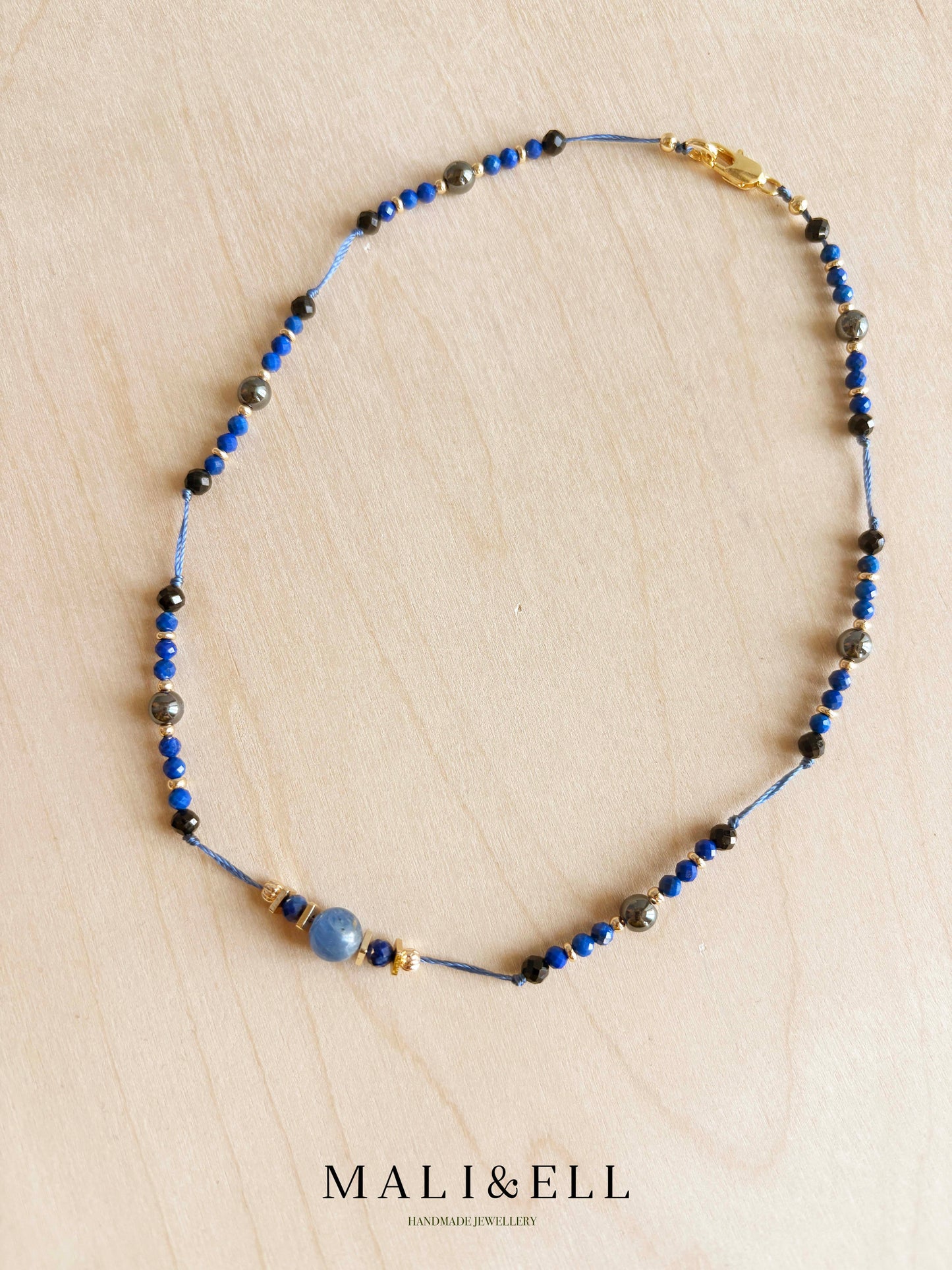Deepwater Talisman – Blue Crystal Boho Necklace Layering Set Mali & Ell