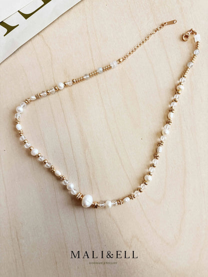 Moonlit Pearl Layering Necklace Set Mali & Ell