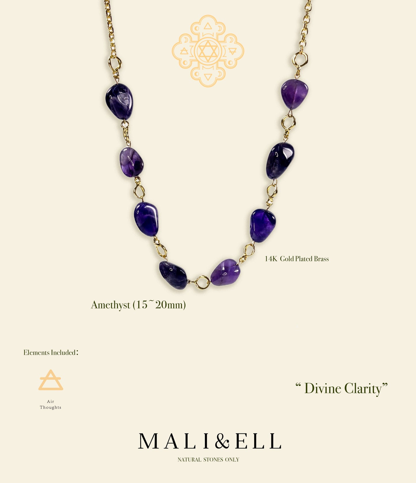 Divine Clarity – Amethyst Necklace Mali & Ell