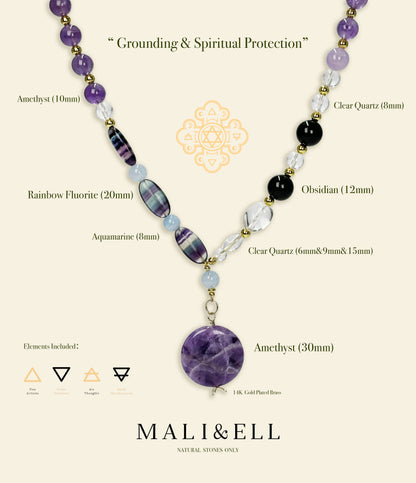 Grounding and Spiritual Protection Necklace Mali & Ell