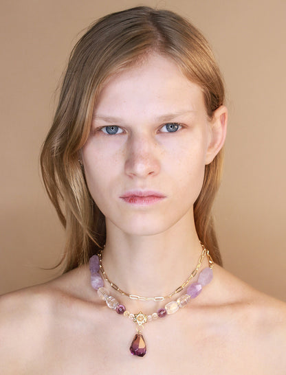 Inspiration Amethyst and Ametrine Necklace Mali & Ell