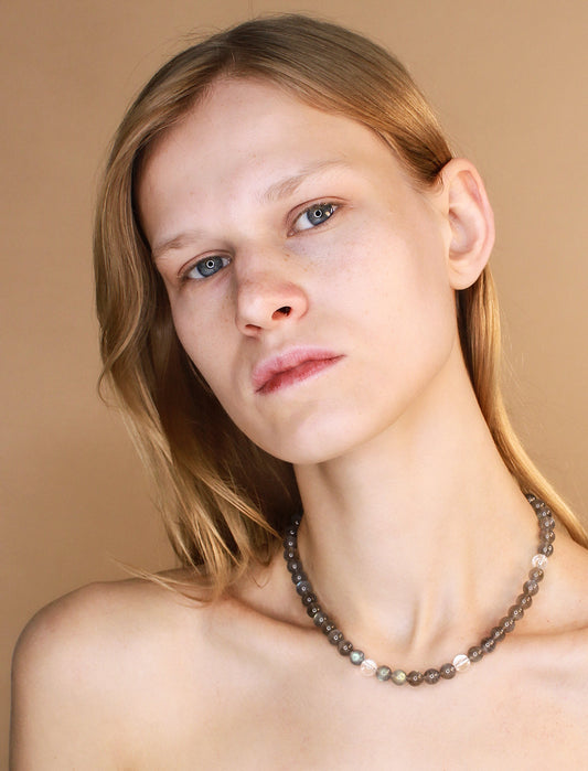 Labradorite Beaded Necklace Mali & Ell