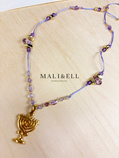Lightkeeper Talisman – Amethyst Crystal Boho Necklace Layering Set Mali & Ell