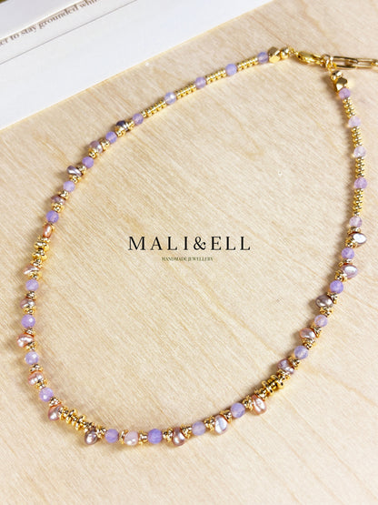 Lightkeeper Talisman – Amethyst Crystal Boho Necklace Layering Set Mali & Ell