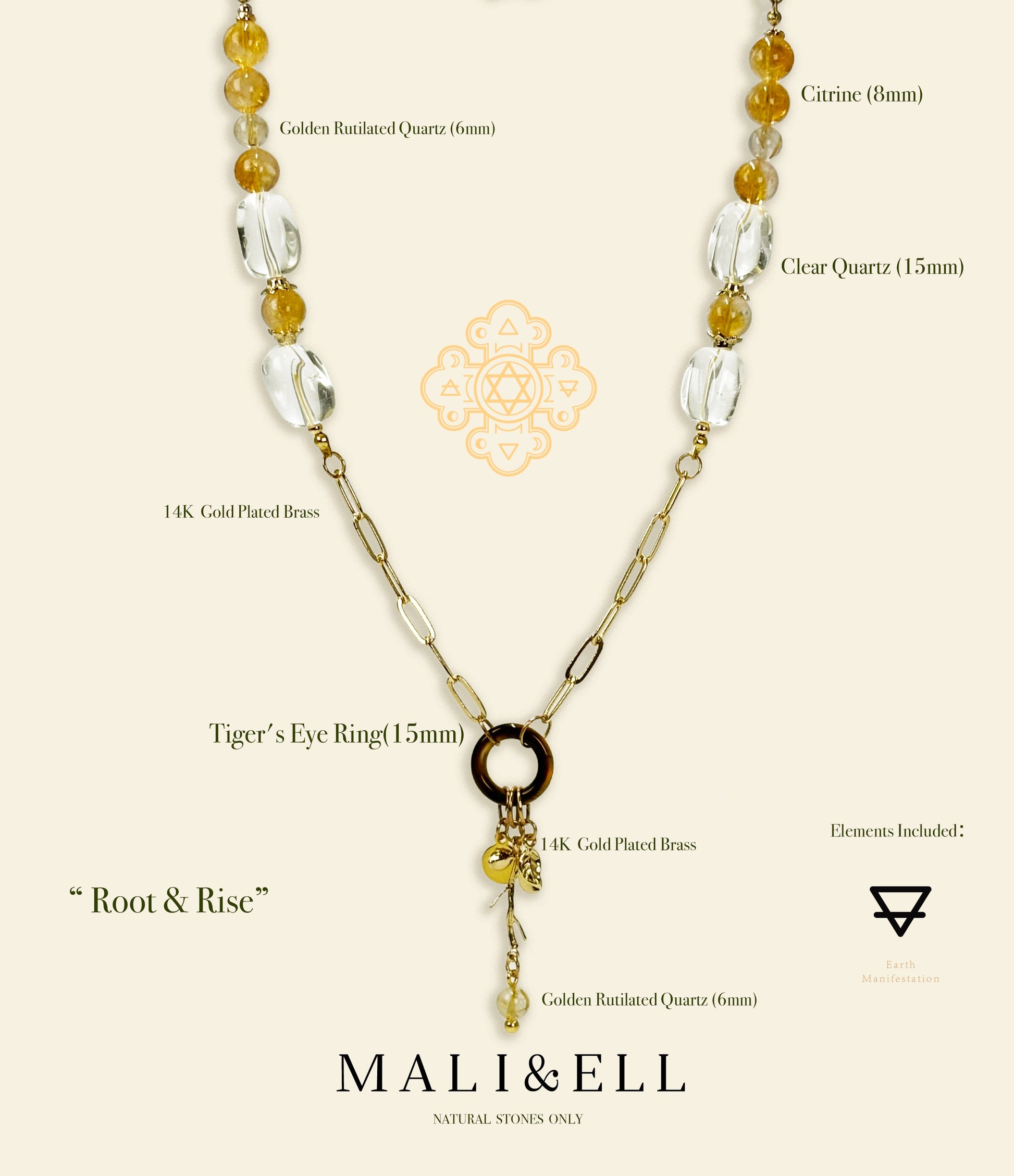 Achieve Your Goal - Root & Rise Necklace Mali & Ell