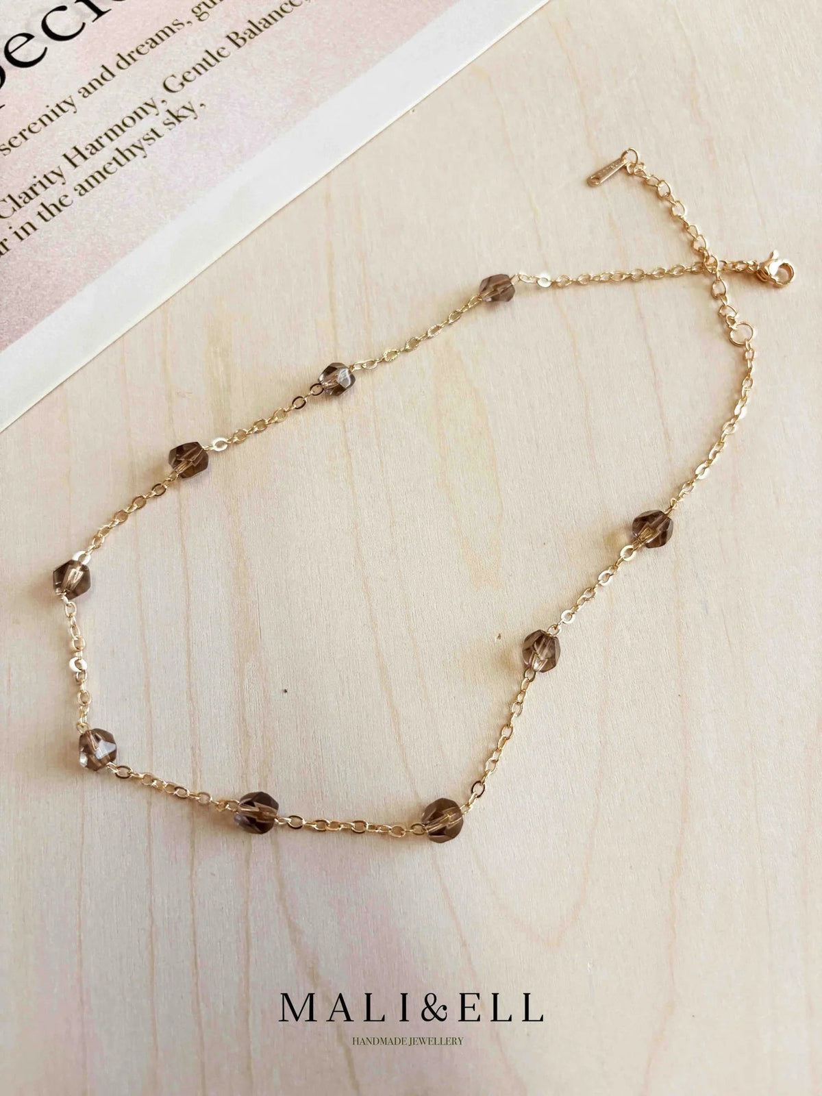 Golden Nomad Natural Stone Layering Necklace Set Mali & Ell