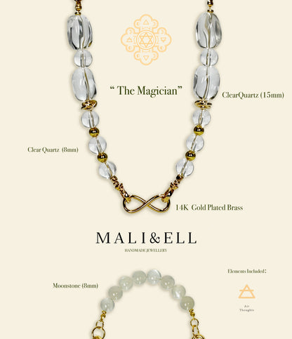 The Magician Clear Quartz Collarbone Necklace Mali & Ell