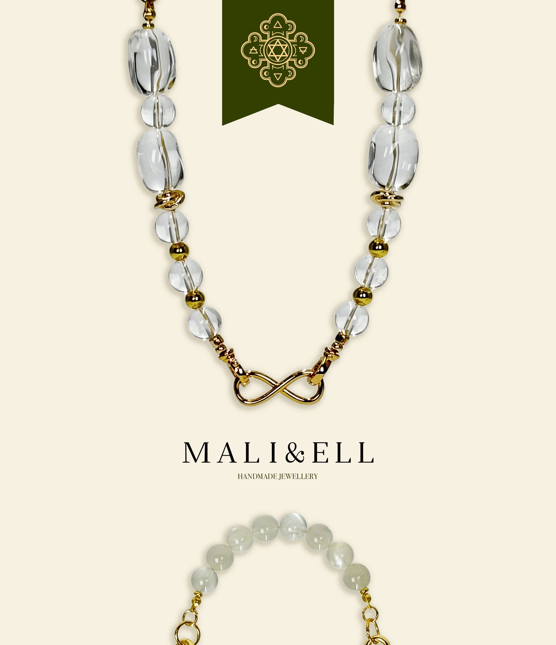 The Magician Clear Quartz Collarbone Necklace Mali & Ell