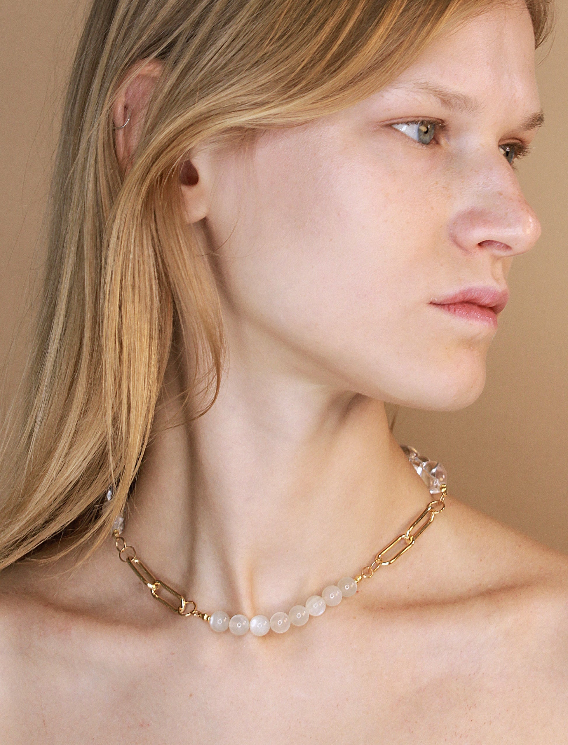 The Magician Clear Quartz Collarbone Necklace Mali & Ell