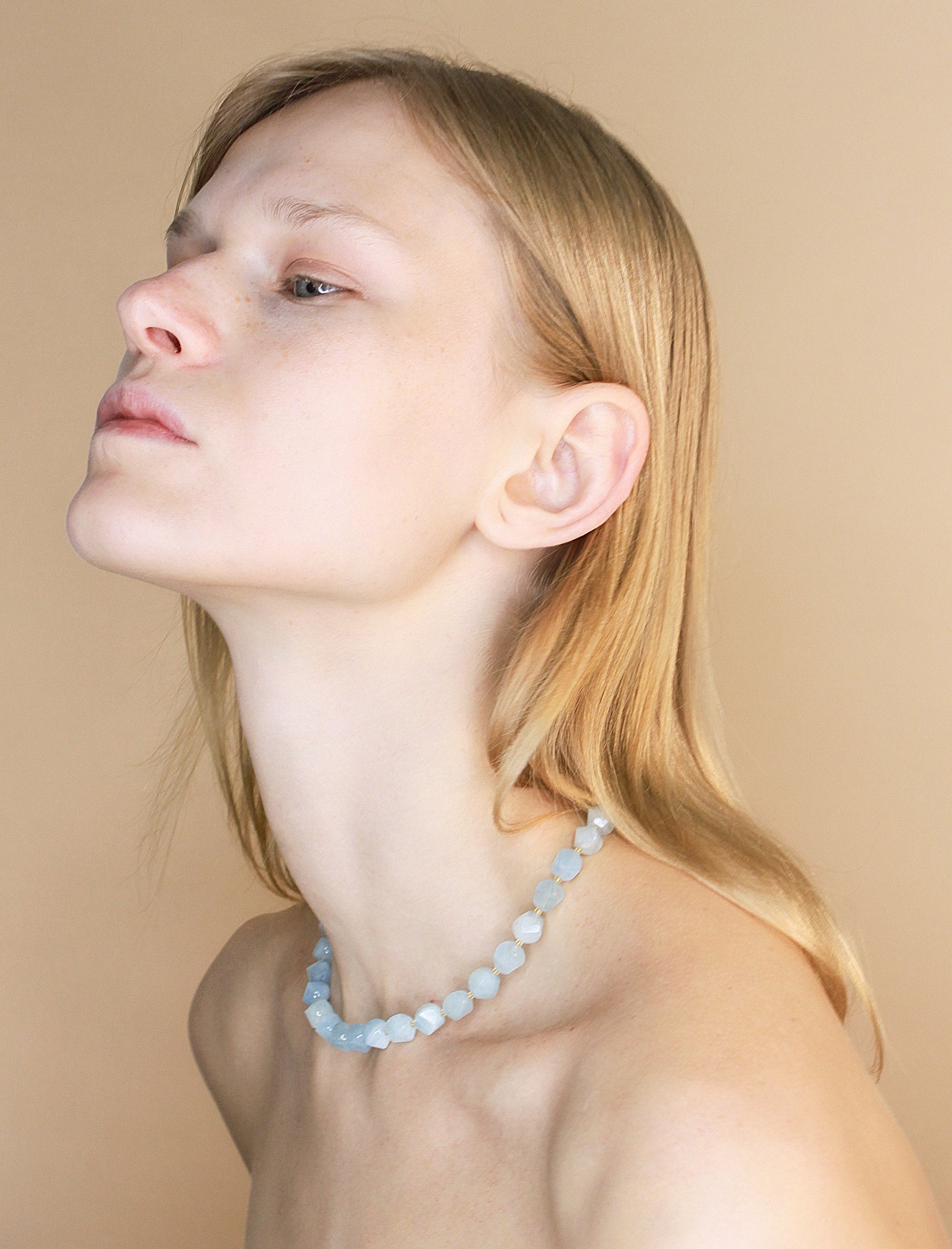 Twist-Cut Aquamarine Necklace Mali & Ell