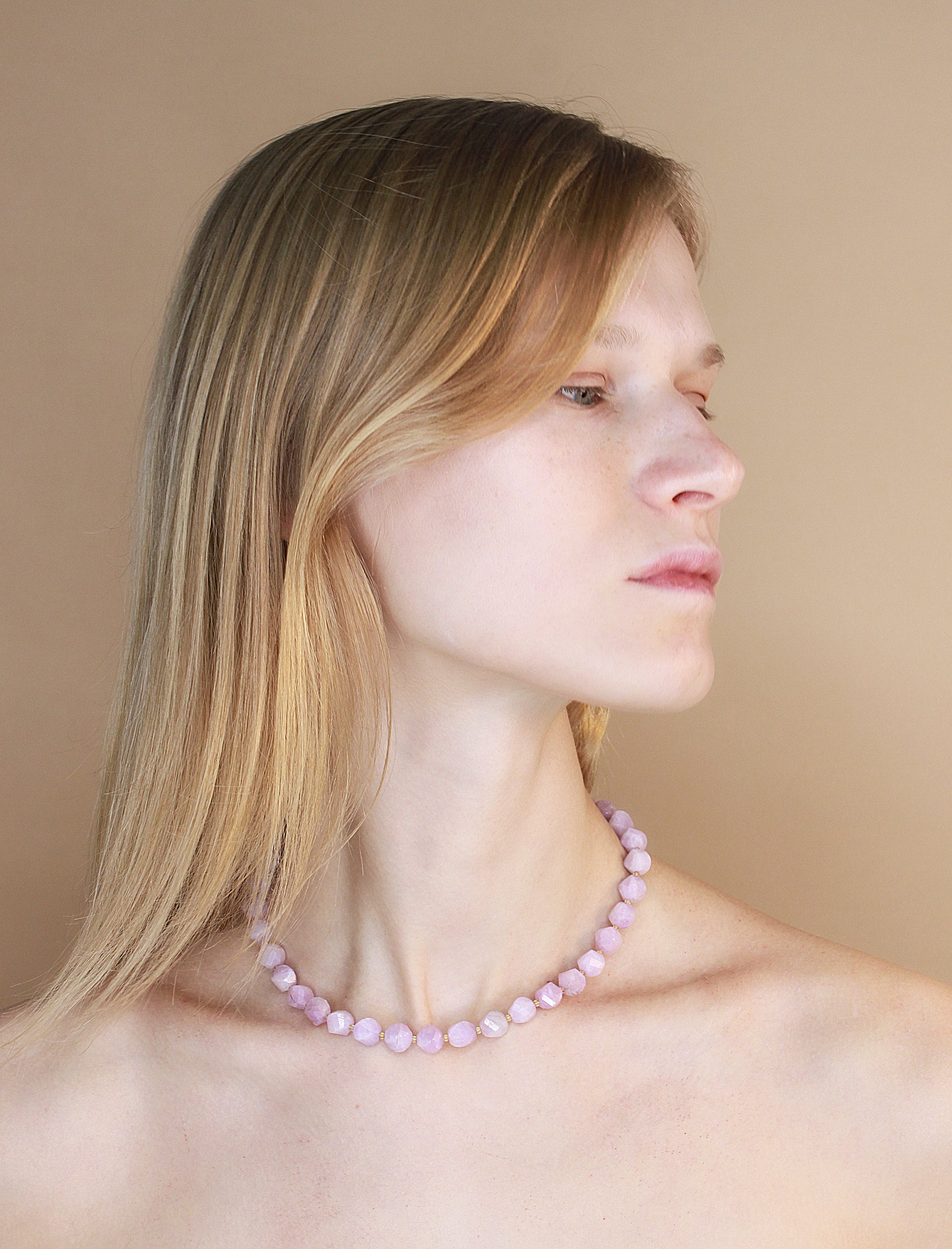 Twist-Cut Kunzite Necklace Mali & Ell