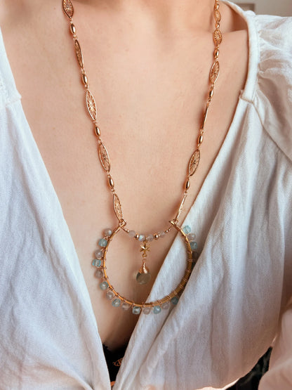 Celestial Halo Wire-Wrapped Necklace Mali & Ell