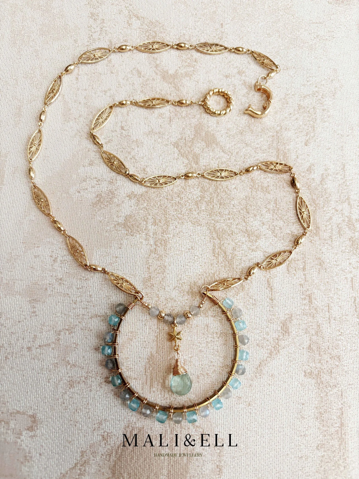 Celestial Halo Wire-Wrapped Necklace Mali & Ell