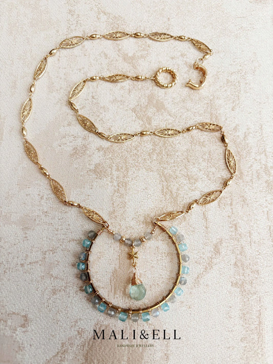 Celestial Halo Wire-Wrapped Necklace Mali & Ell